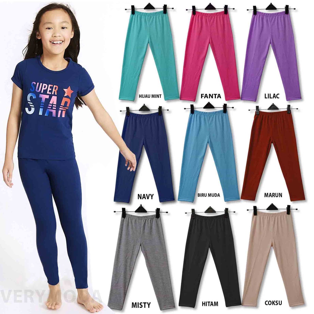 Premium Children's Plain Leggings/Children's Leggings/Children's Leggings 1-14 Years